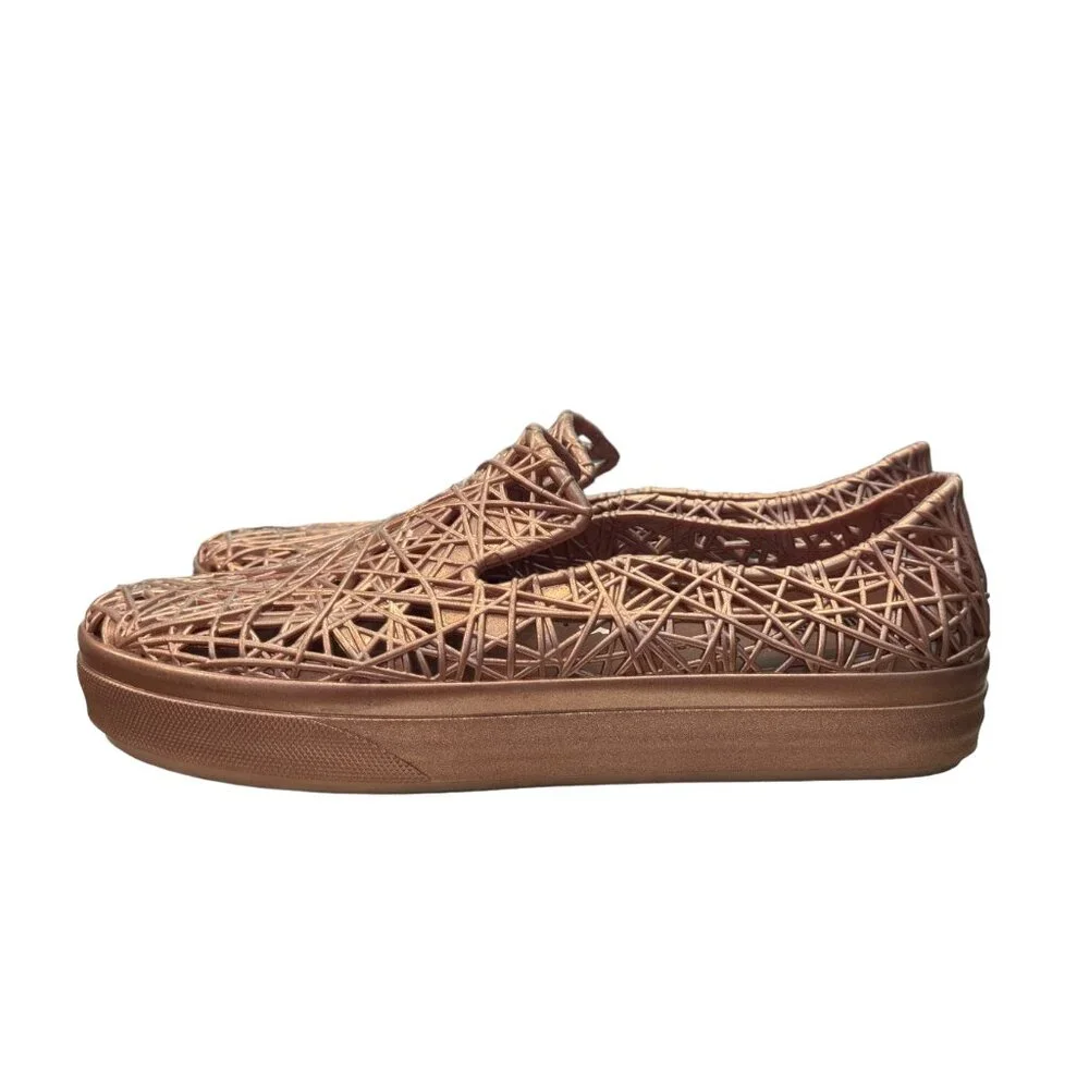 Melissa x Campana Rose Gold Jelly Slip On Sneakers Women Size 9 NWOB - Picture 4 of 9